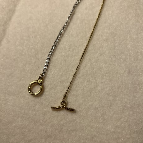 Long mix chain necklace 80cm combi 304L