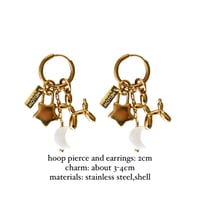 Stella hoop pierce gold 304L