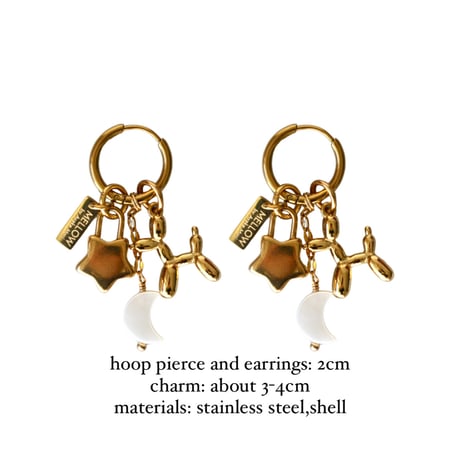 Stella hoop pierce gold 304L