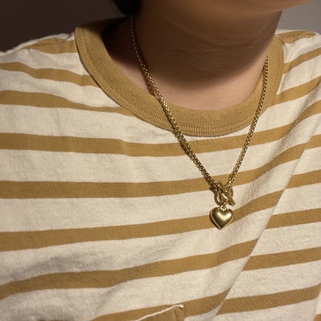 Heart choker gold 304L