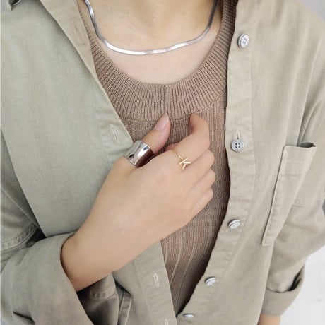 Cube thick ring silver 316L