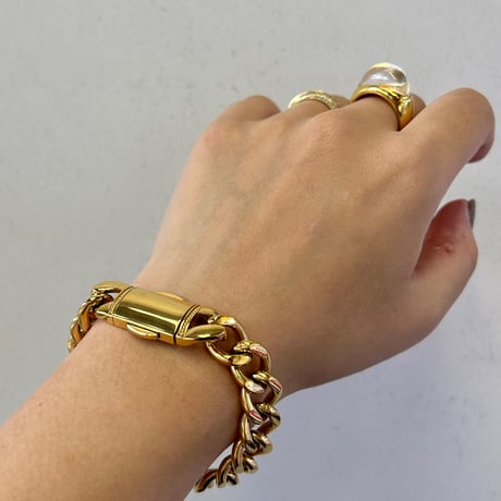 Chunky chain bracelet gold 316L