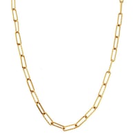 Thin twist chain necklace gold 316L
