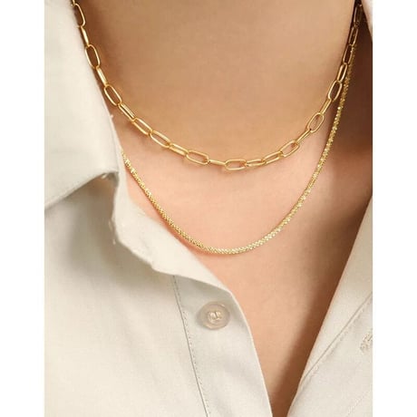 Glitter necklace gold 316L