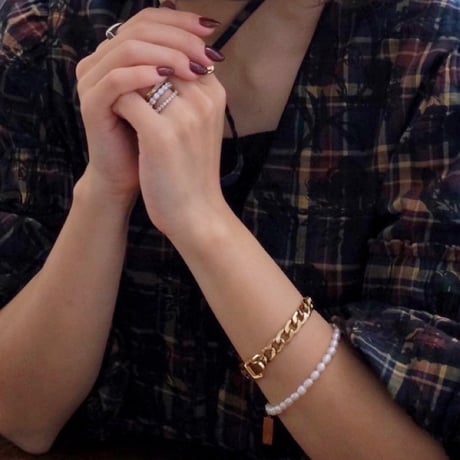 Fresh pearl bracelet gold 316L