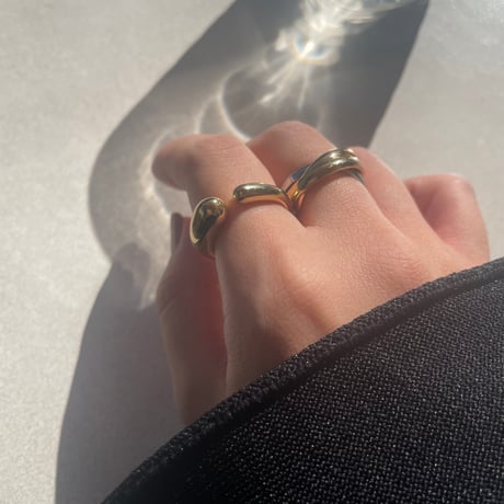 Plump open ring gold 316L
