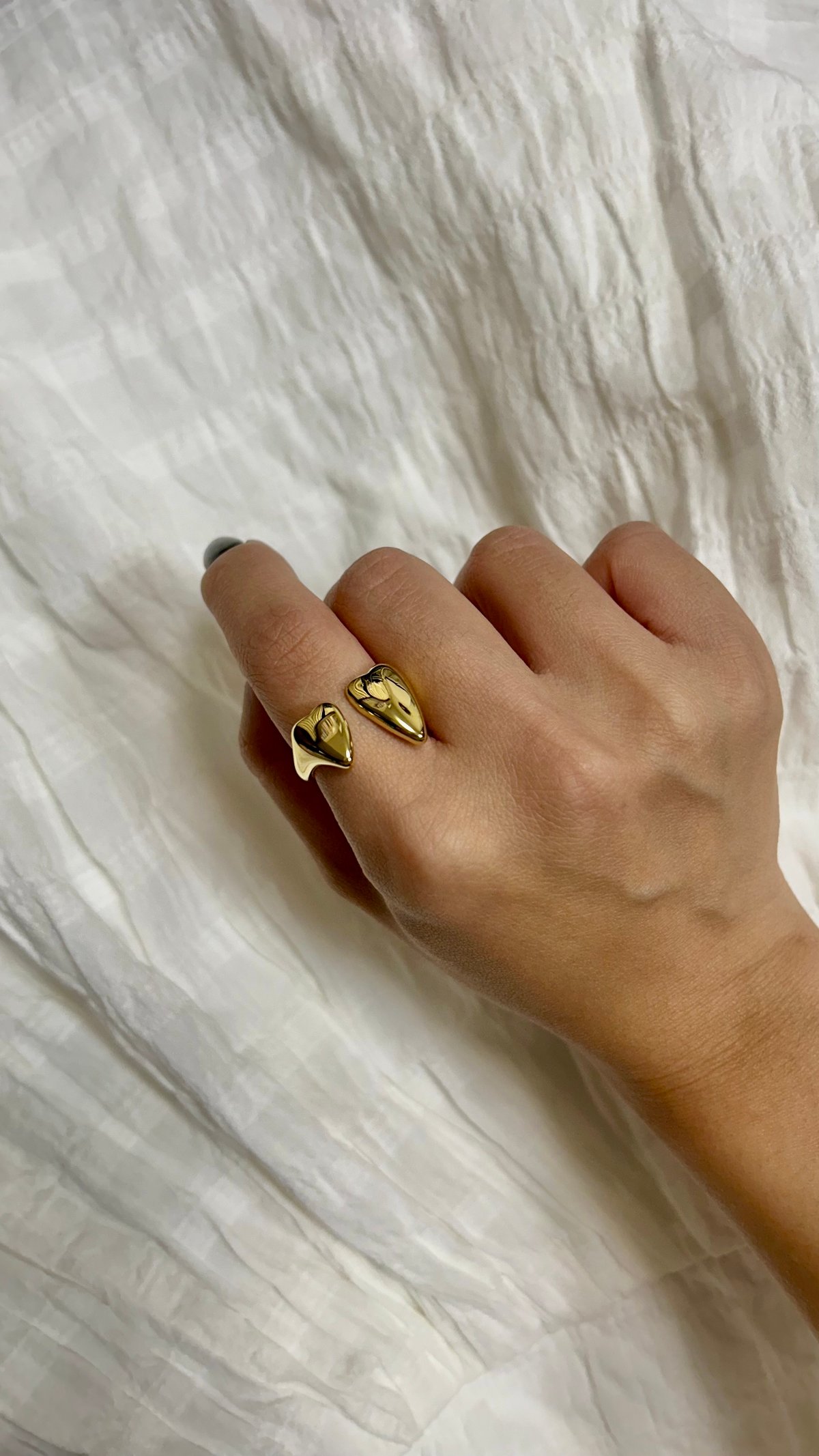Heart open ring gold 316L | MELLOW by Ayaka Mori Heart open ring gold 316L | MELLOW by Ayaka Mori