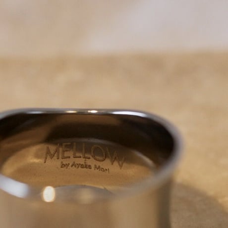Cube thick ring gold 316L