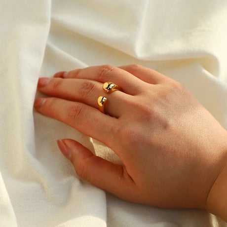 Plump open ring gold 316L