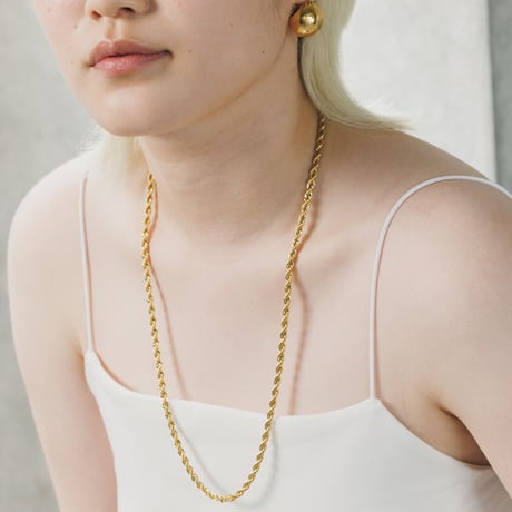 Twist necklace 6mm 60cm gold 316L