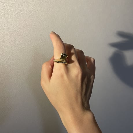 The wave ring gold 316L
