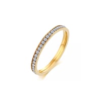 Eternity  zirconia ring gold 316L
