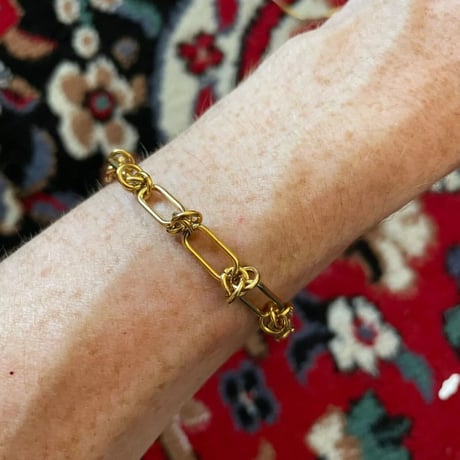 Knot thick bracelet gold 304L