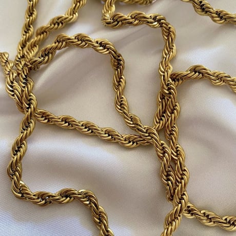 Twist necklace 6mm 60cm gold 316L