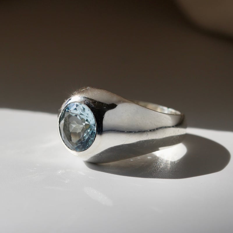 R-069 sv925 blue topaz | MELLOW by Ayaka Mori R-069 sv925 blue topaz | MELLOW by Ayaka Mori