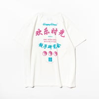 HAPPY HOUR meets POT STICKER STUDY CLUB Tee (White) by Tacomafuji Records