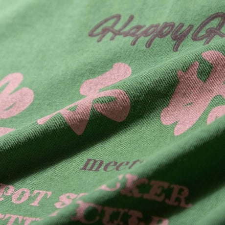 HAPPY HOUR meets POT STICKER STUDY CLUB Tee (Leaf Green) by Tacomafuji Records