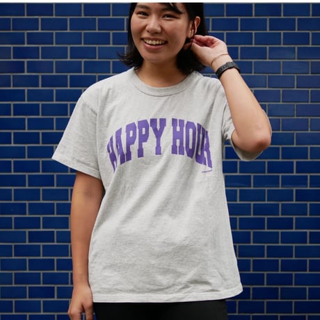 HAPPY HOUR COLLEGE LOGO T SHIRT by Tacomafuji Records