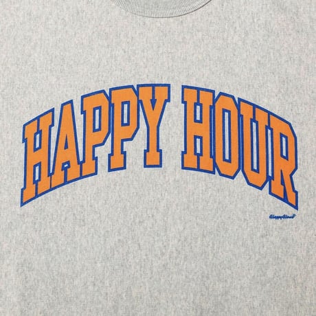 HAPPY HOUR COLLEGE LOGO SWEAT SHIRT by Tacomafuji Records