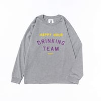 HAPPY HOUR DRINKING TEAM LS SHIRT by Tacomafuji Records