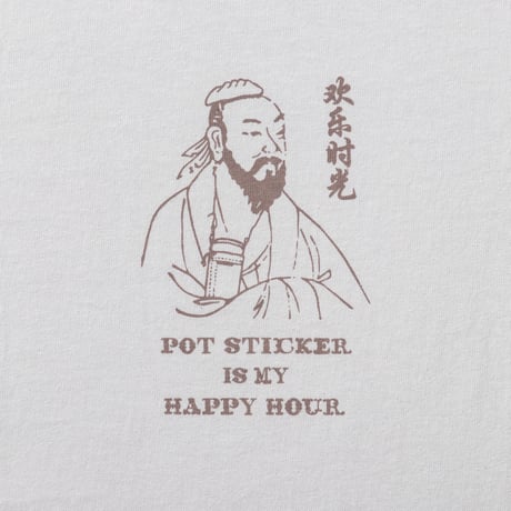 HAPPY HOUR meets POT STICKER STUDY CLUB Tee (Icegray) by Tacomafuji Records