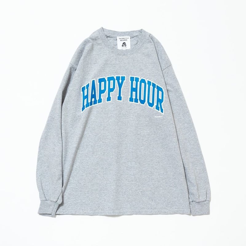 HAPPY HOUR COLLEGE LOGO LS SHIRT Gray by Tacoma