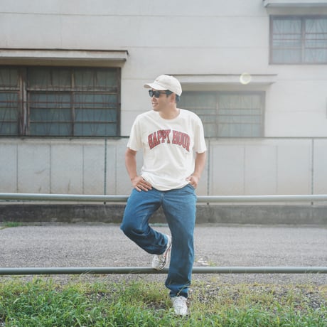 HAPPY HOUR COLLEGE LOGO TEE by Tacomafuji Records