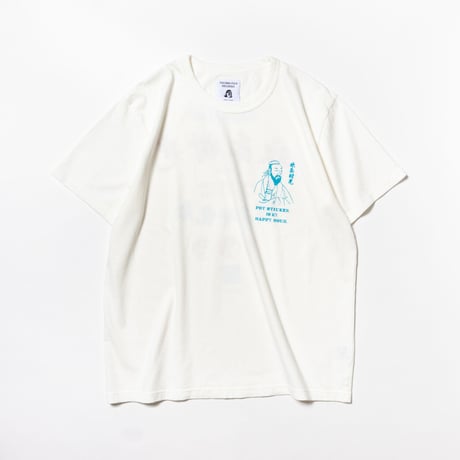 HAPPY HOUR meets POT STICKER STUDY CLUB Tee (White) by Tacomafuji Records