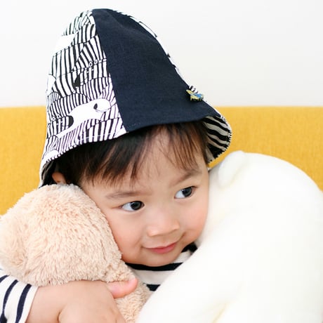 ベビー帽子　しまうまのかくれんぼ