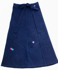 コルテスカートL/IND無地/四角刺繍入　523