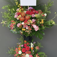 スタンド花2段【船橋市、市川市へお届け】開店、周年、お誕生日のお祝いに♪♪
