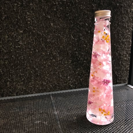 ハーバリウム【ミモザ】スリムボトル　pink