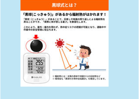 黒球式 熱中症指数計 　【 RABLISS】