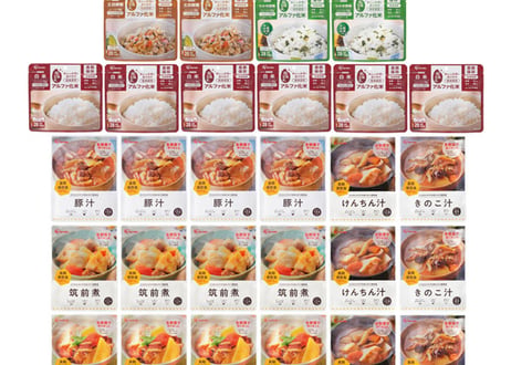 長期保存食ごはんとおかずセット　８種２８品