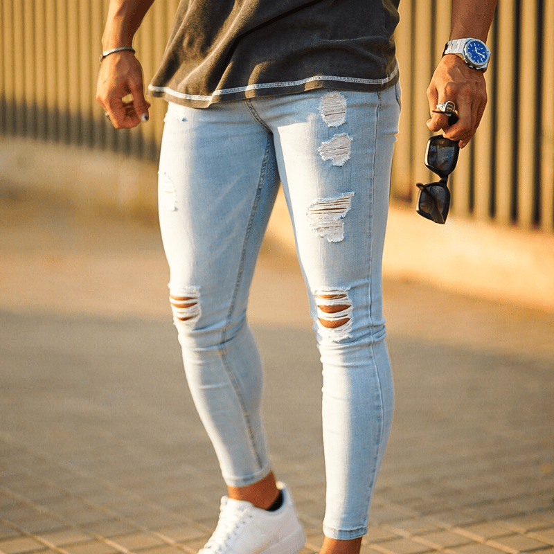 人気】-SAINT- ダメージ・ストレッチデニム | BlackList