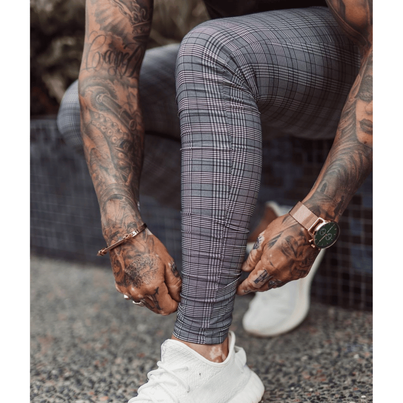 有名人多数愛用】-MELVIL- グレーチノ・フィットパンツ【人気No.1