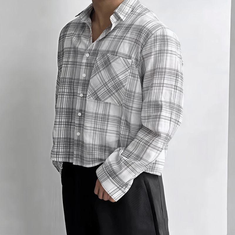 ⏰【最終セール】-SAKEN- ライト・ストライプシャツ [2 ver