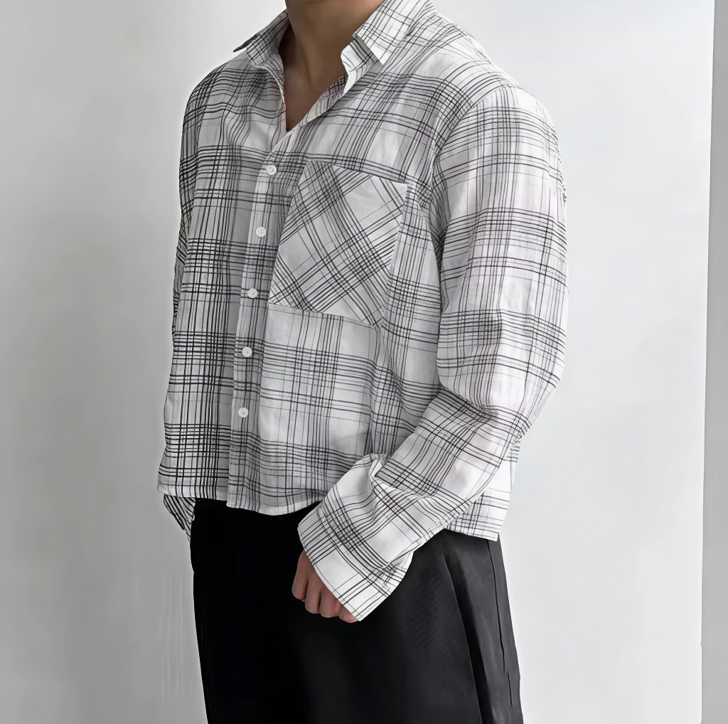 ⏰【最終セール】-SAKEN- ライト・ストライプシャツ [2 ver