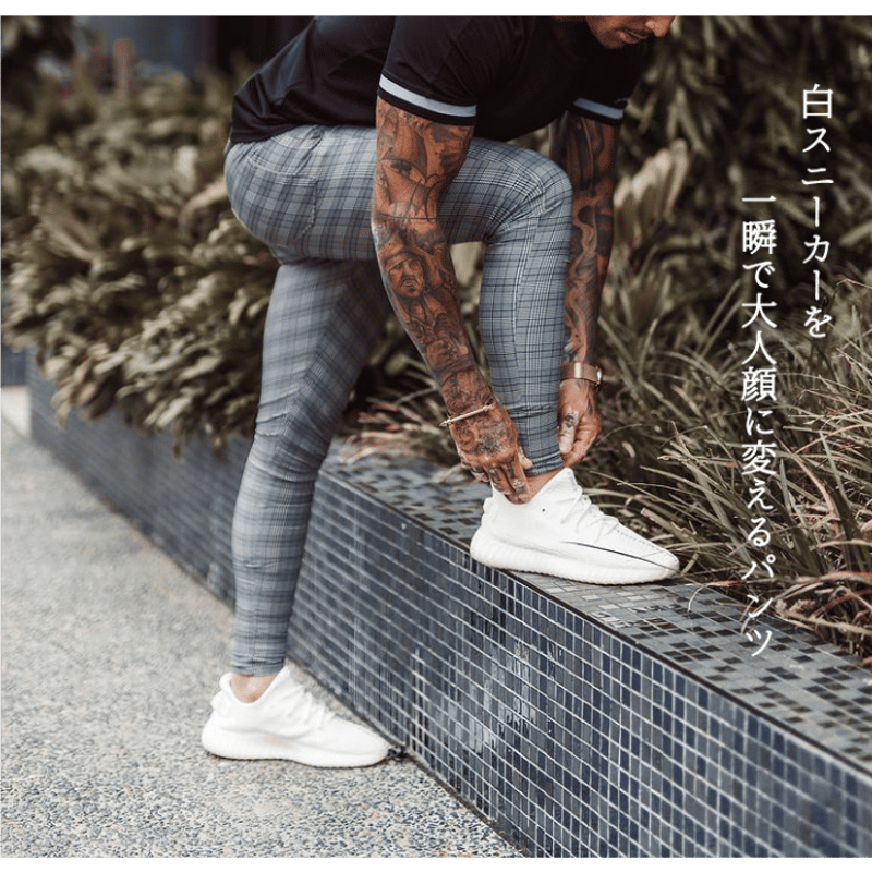 有名人多数愛用】-MELVIL- グレーチノ・フィットパンツ【人気No.1