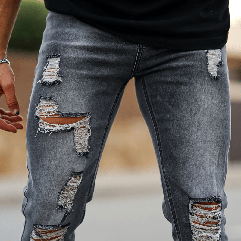 ダメージ加工 ブラックデニム サイズ30 ZARA ザラ リペア ダメージ加工 ブラックデニム ジーンズ EUR38