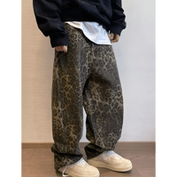 【新作】-BANDUN- シャドウレオパード・ワイドパンツ
