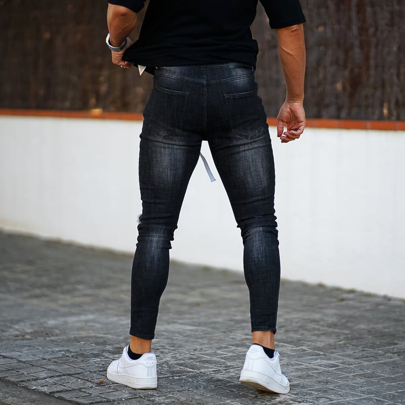 WOLF- ペインティング・ブラックデニム | BlackList