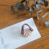 brooch：ジュートバッグ（asa）