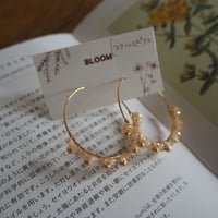 ピアス：フープフラワー（BLOOM）