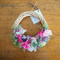 mini wreathe：pink（Hearty Bouquet）