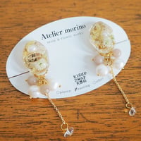 ボタニカルイヤリング：イエロー（Atelier morino）