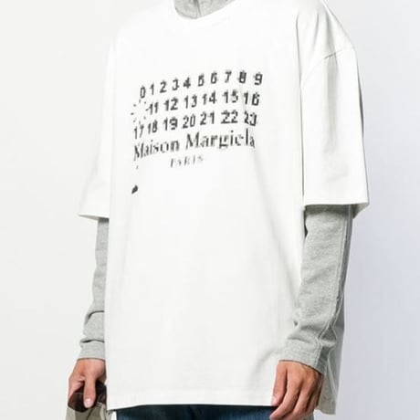 Maison Margiela メゾンマルジェラ 通販 Mosaic Effect モザイクエフェクト カレンダータグ Tシャツ WHITE 白