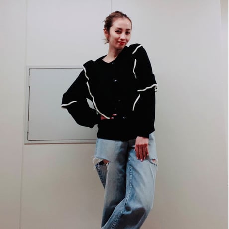 【i∀ri 】X frill cardigan