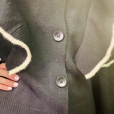 【i∀ri 】X frill cardigan