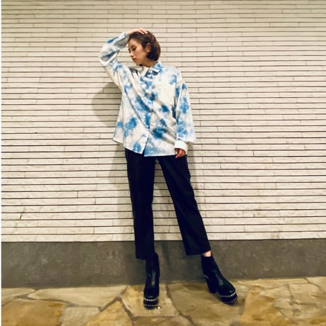 【i∀ri 】Sky Blue tiedye shirt